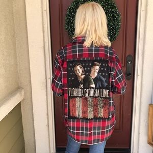 🖤SOLD🖤Custom Made Florida Georgia Line Flannel😍